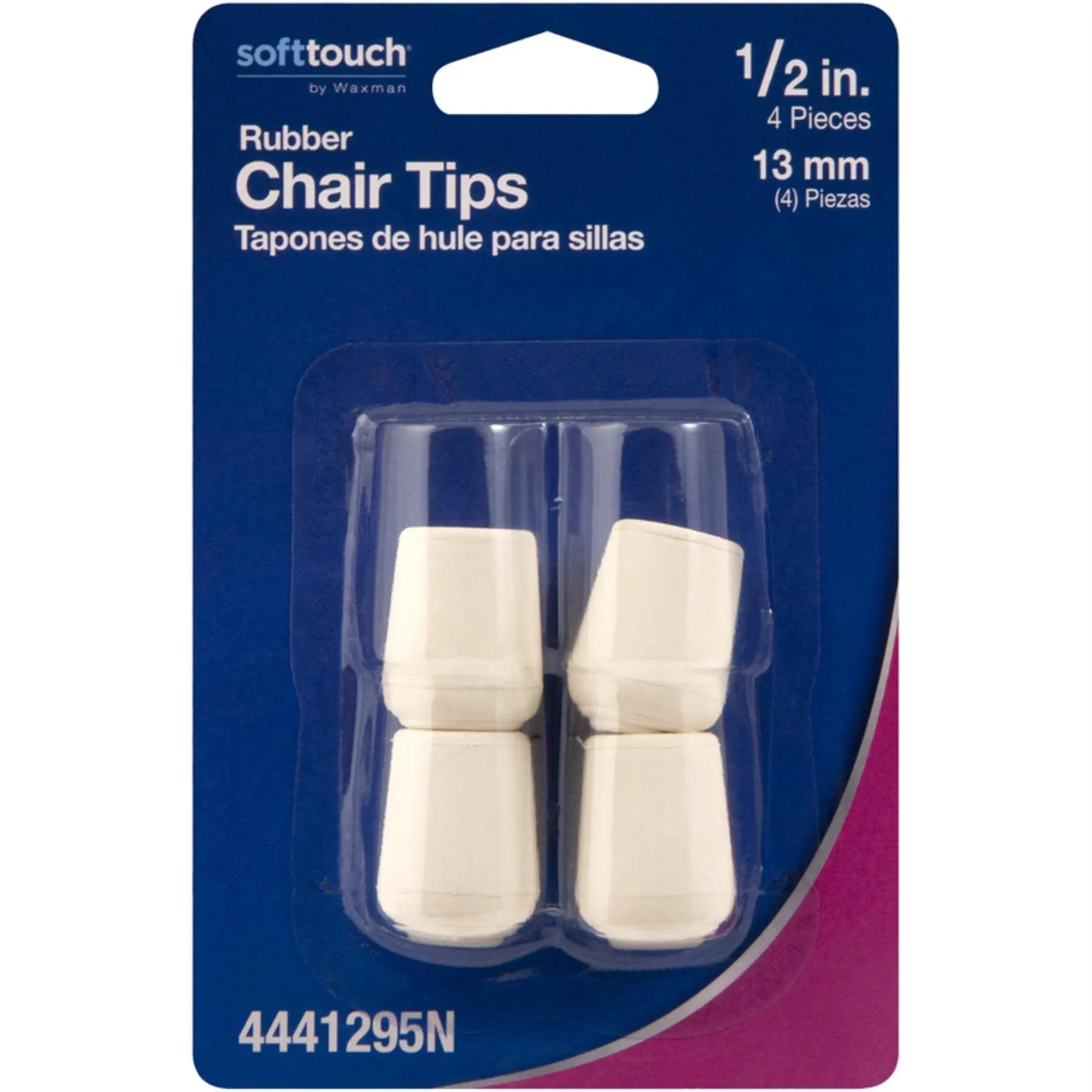 SoftTouch 4441295N Rubber White Leg Tip 1/2"