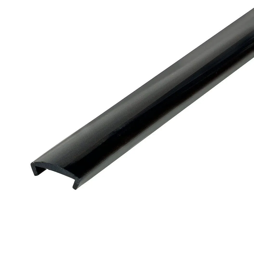 Plastics 1/2&#039;&#039; Flexible Pvc U Channel Moulding | Highgloss Black Furniture Edgin