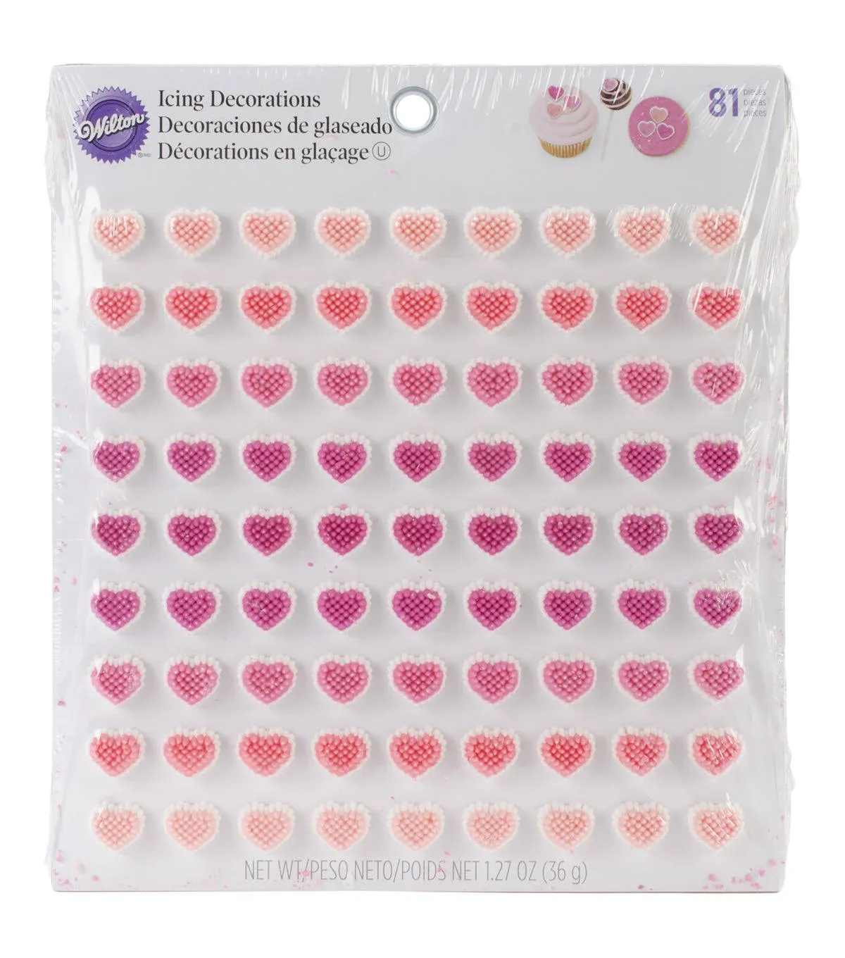 Wilton Icing Decorations, Micro Mini Hearts