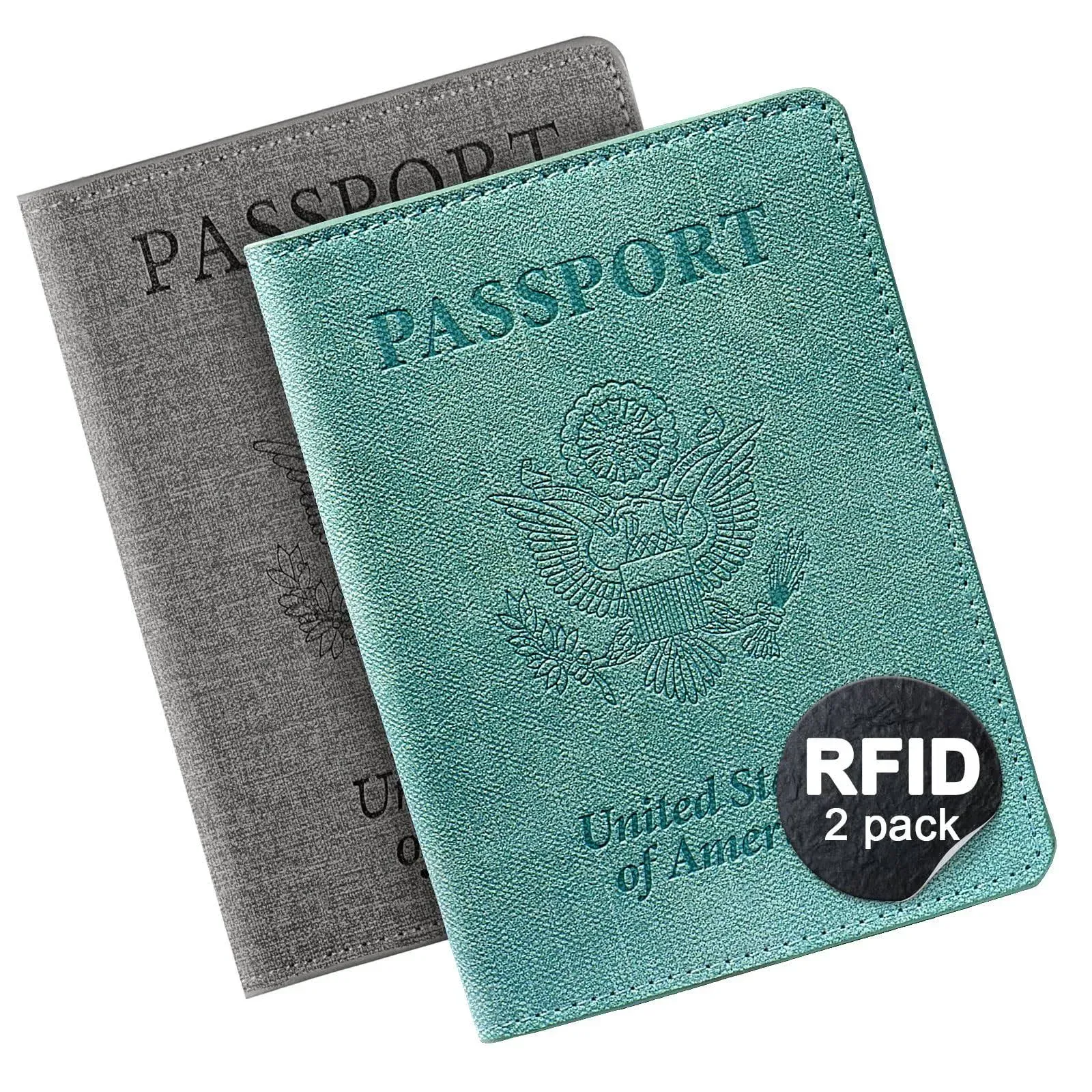 VIdivici Unisex RFID Passport and Vaccine Card Holder Combo