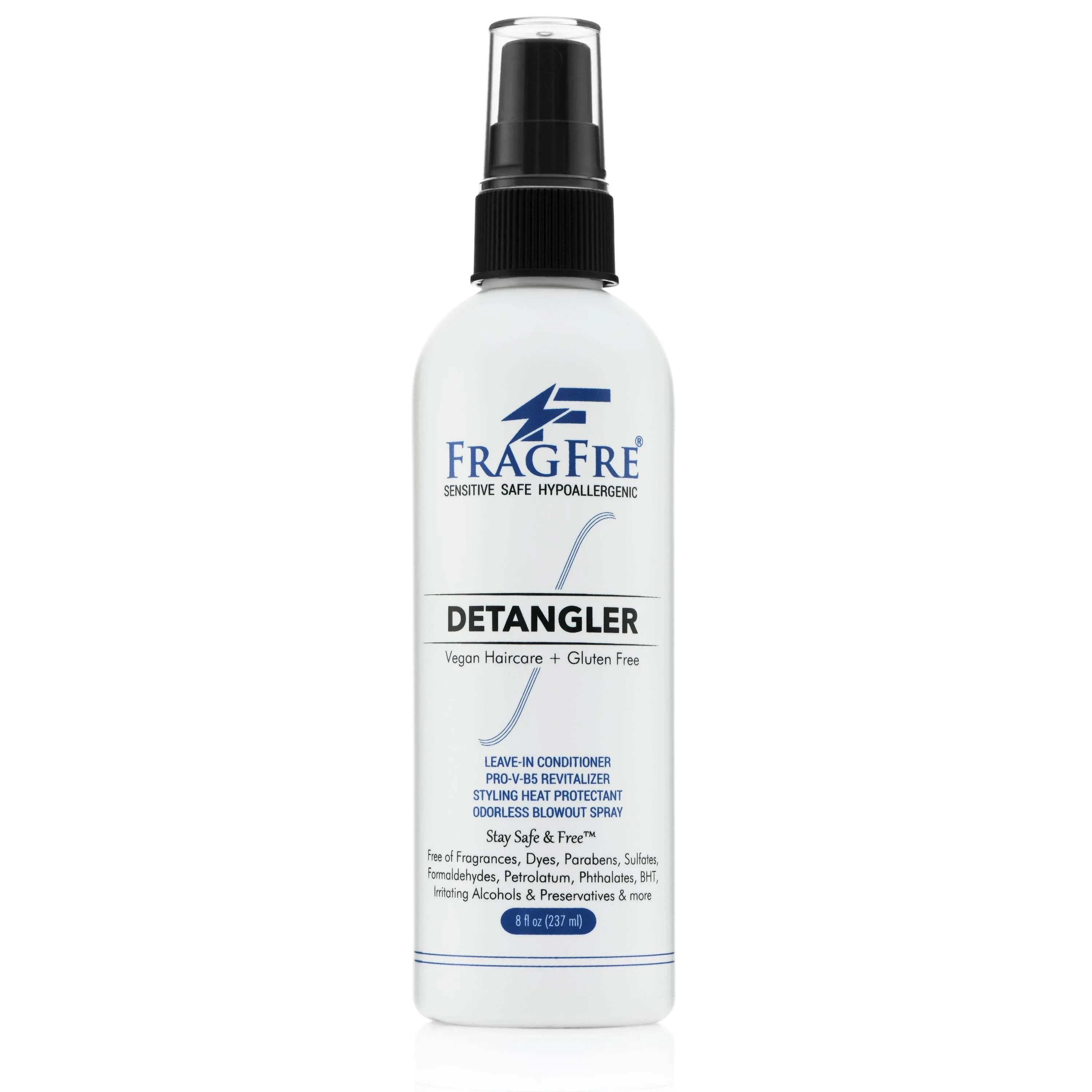 Hair Detangler Spray, 8 oz - Leave in Conditioner for Sensitive Skin and Scalp - Styling Heat Protectant Spray - Gluten Free Vegan Cruelty Free