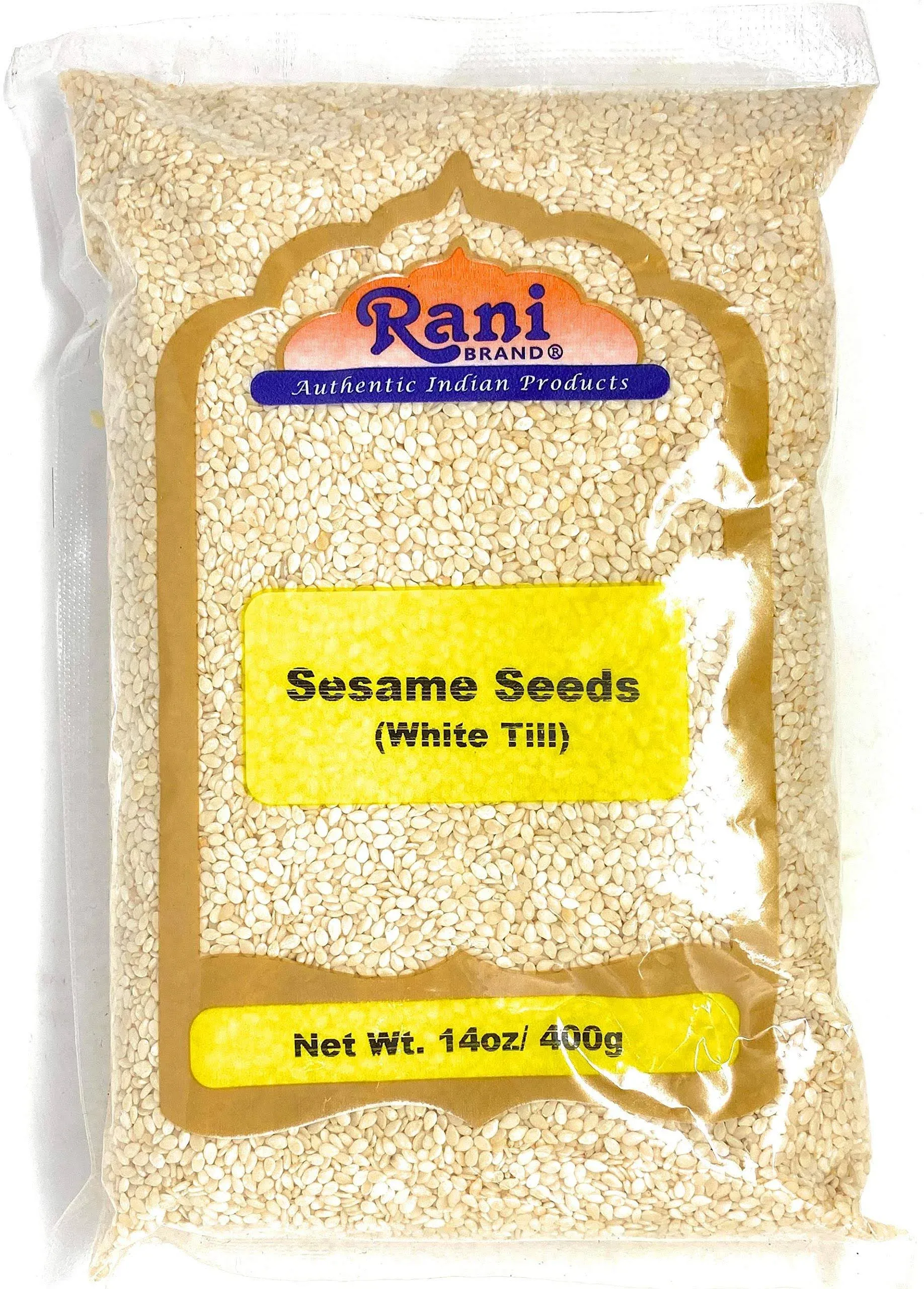 Rani Sesame Seeds Whole White, Hulled Till 14oz 400gm ~ All