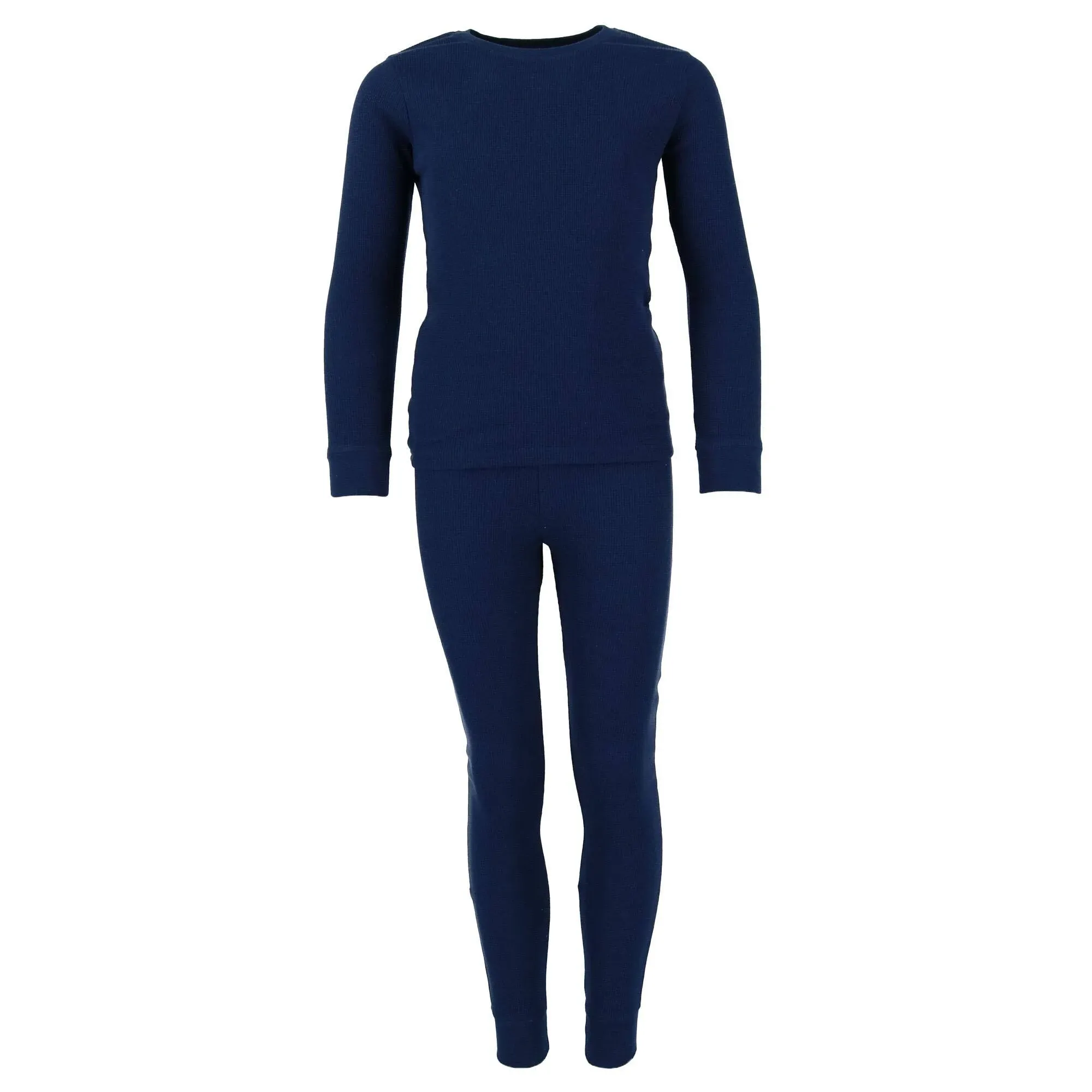 Boys Only Toddler Waffle Thermal Long Underwear 2-Piece Set - Navy 2T