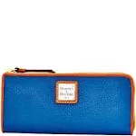 Dooney & Bourke Pebble Grain Zip Clutch Wallet - Jeans