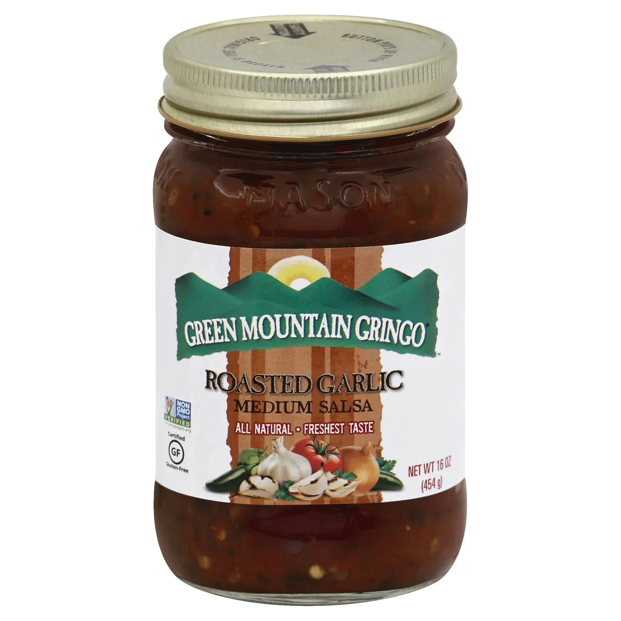 Green Mountain Gringo Roasted Garlic Salsa 16 oz.