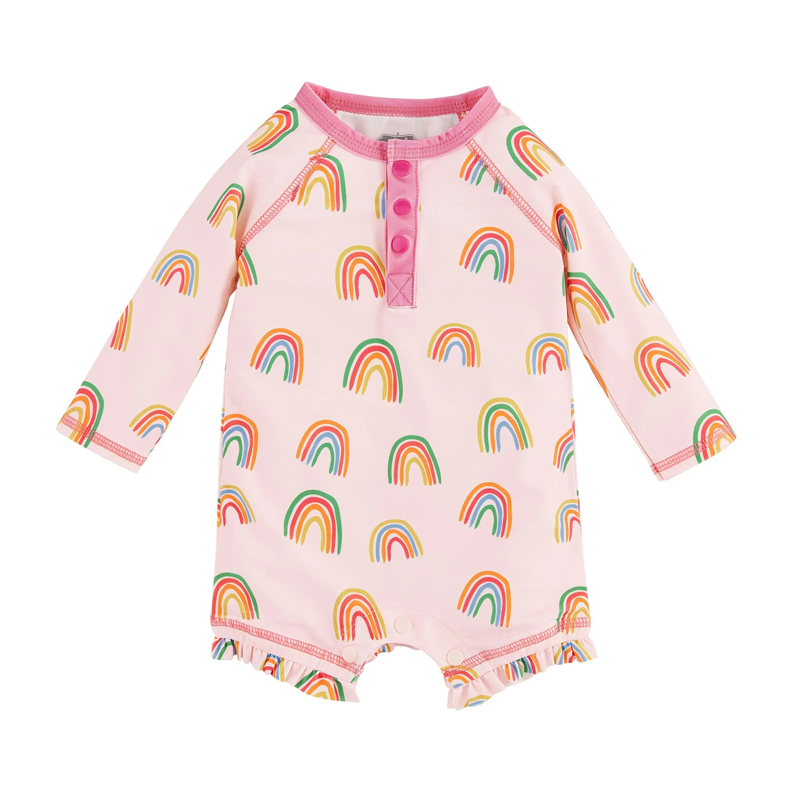 Mud Pie Rainbow Rash Guard One Piece 12-18M