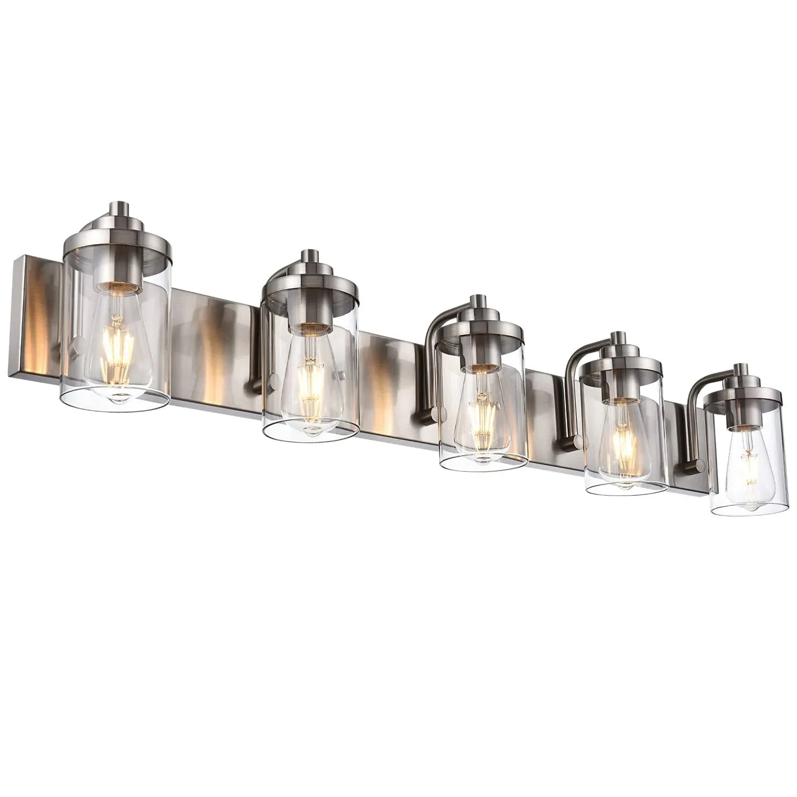 TODOLUZ Farmhouse Bathroom Vanity Light Fixtures, Modern Brushed Nickel Vanit...