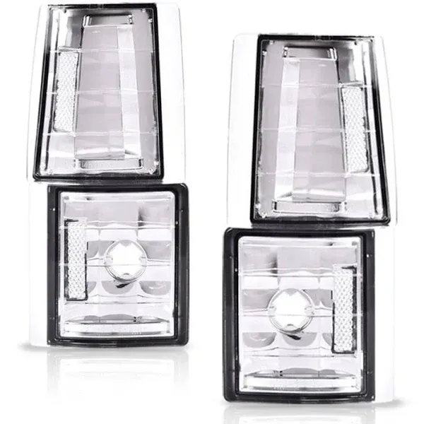 CNNELL Corner Signal Lights Side Marker Lamps Compatible with GMC 1994-1999 C1500 ...