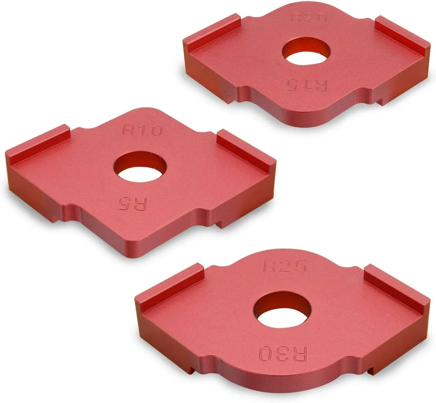 Aiber Set of 3 Radius Jig Router Templates Aluminium Alloy Radius Corners R5 R10 ...