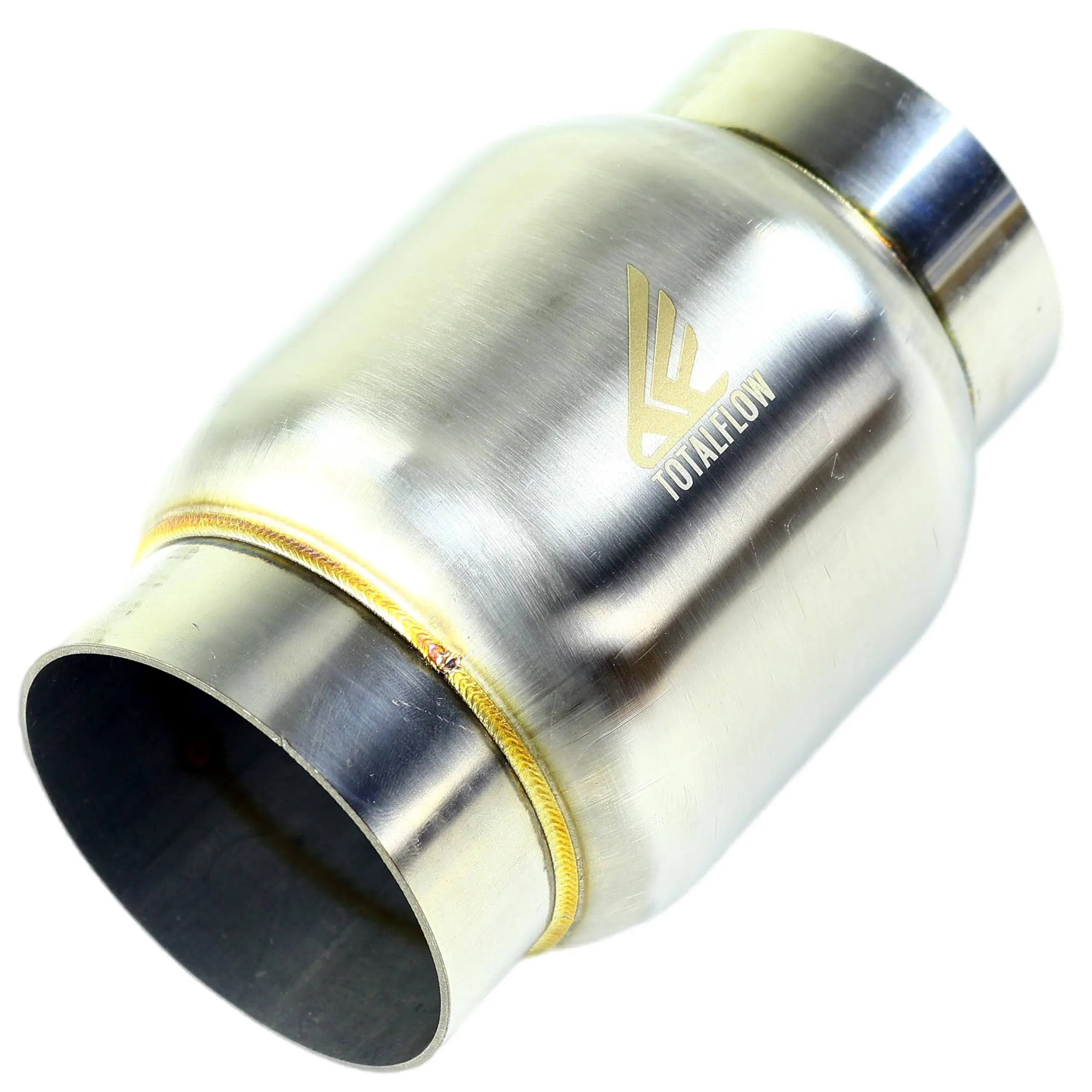 TOTALFLOW 6644 Mini Race Exhaust Muffler | 304 Stainless Steel | 2.5" Inner Diameter Inlet - 2.5" Outer Diameter Outlet