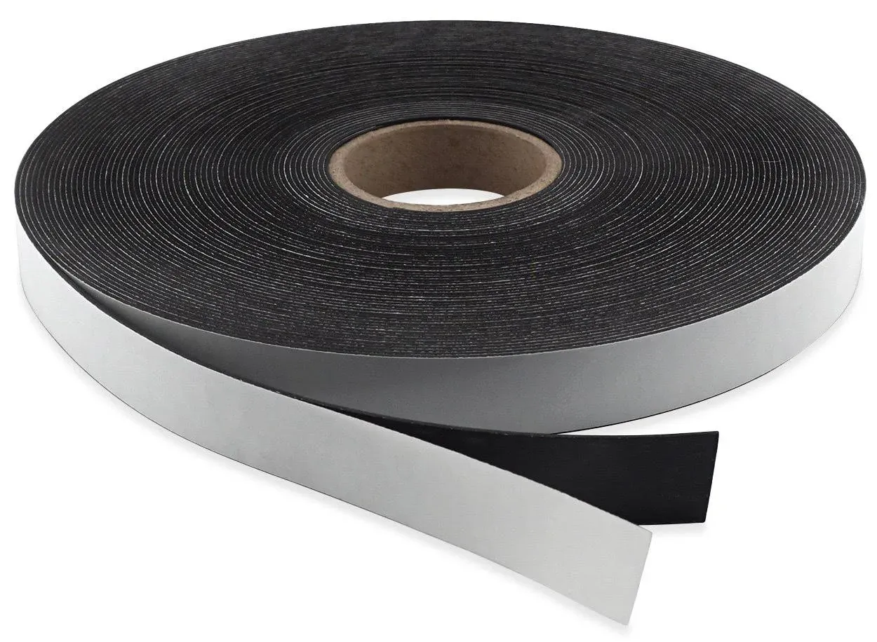 Master Magnetics Flexible Magnetic Strip with Adhesive Back - 0.06" Thick x 1" Wide x 100 Feet, 1 Roll, ZGN40APAABX