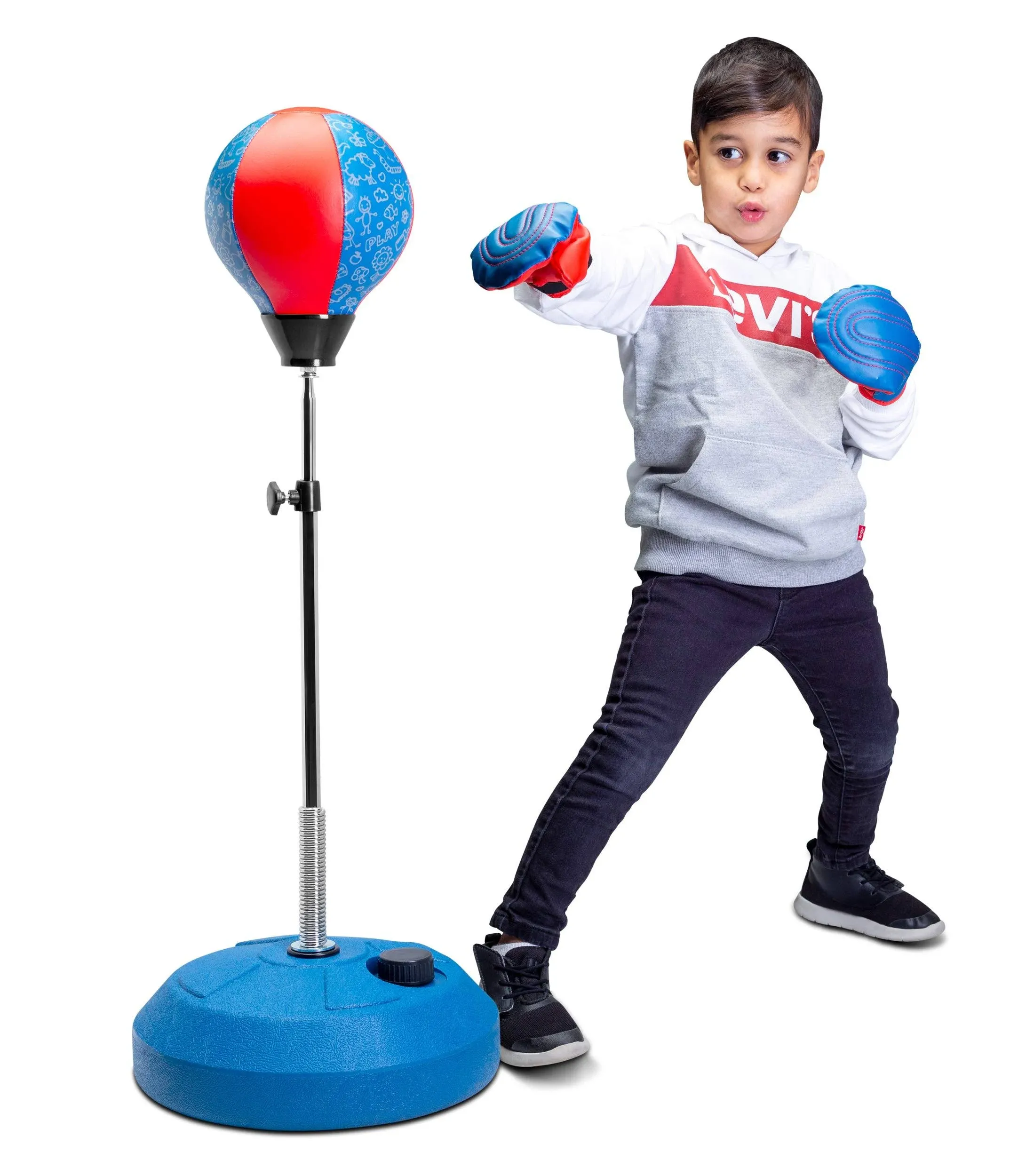 TechTools Punching Bag for Kids, Reflex Boxing Bag with Stand - Kids Boxing S...