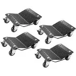 VEVOR Wheel Dolly, 6000 lbs/2722 kg Car Moving Dolly, Wheel Dolly Car Tire Stake Set of 4 Piece, Heavy-Duty Car Tire Dolly Cart Moving Cars, Trucks, Trailers, Motorcycles, and Boats