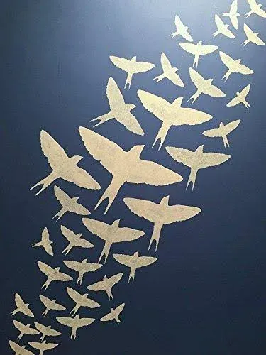 Living Lullaby Designs Flying Bird Stencils - Collection of 6 – Sizes Range from ...