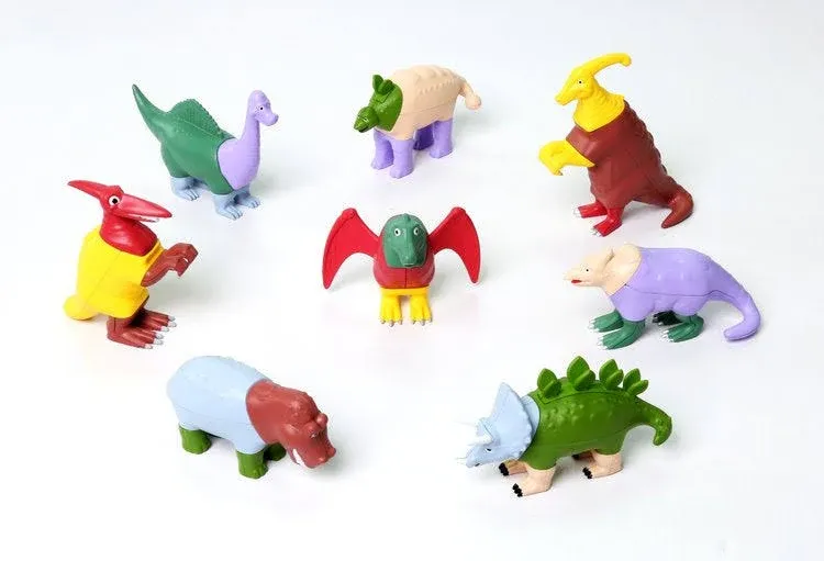 POPULAR PLAYTHINGS Mini Magnetic Mix or Match Dinosaurs Deluxe Set of 8 Dinosaurs