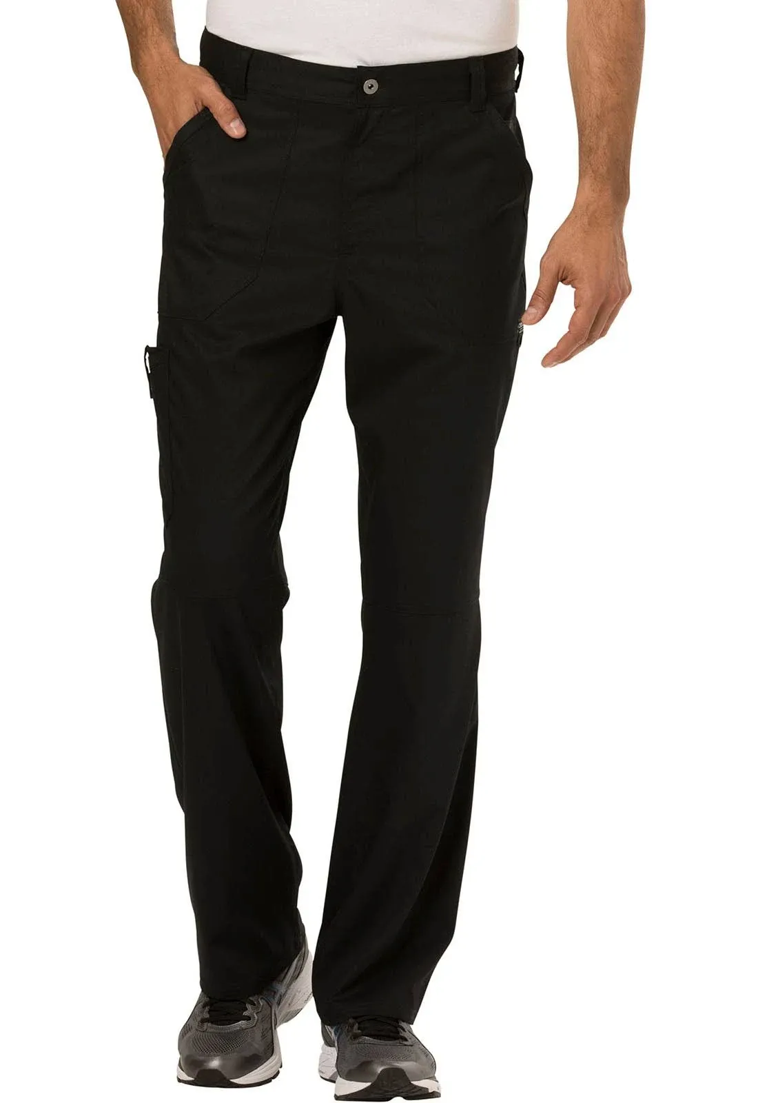 Black Cherokee Scrubs Workwear Revolution Mens Fly Front Pant WW140 BLK