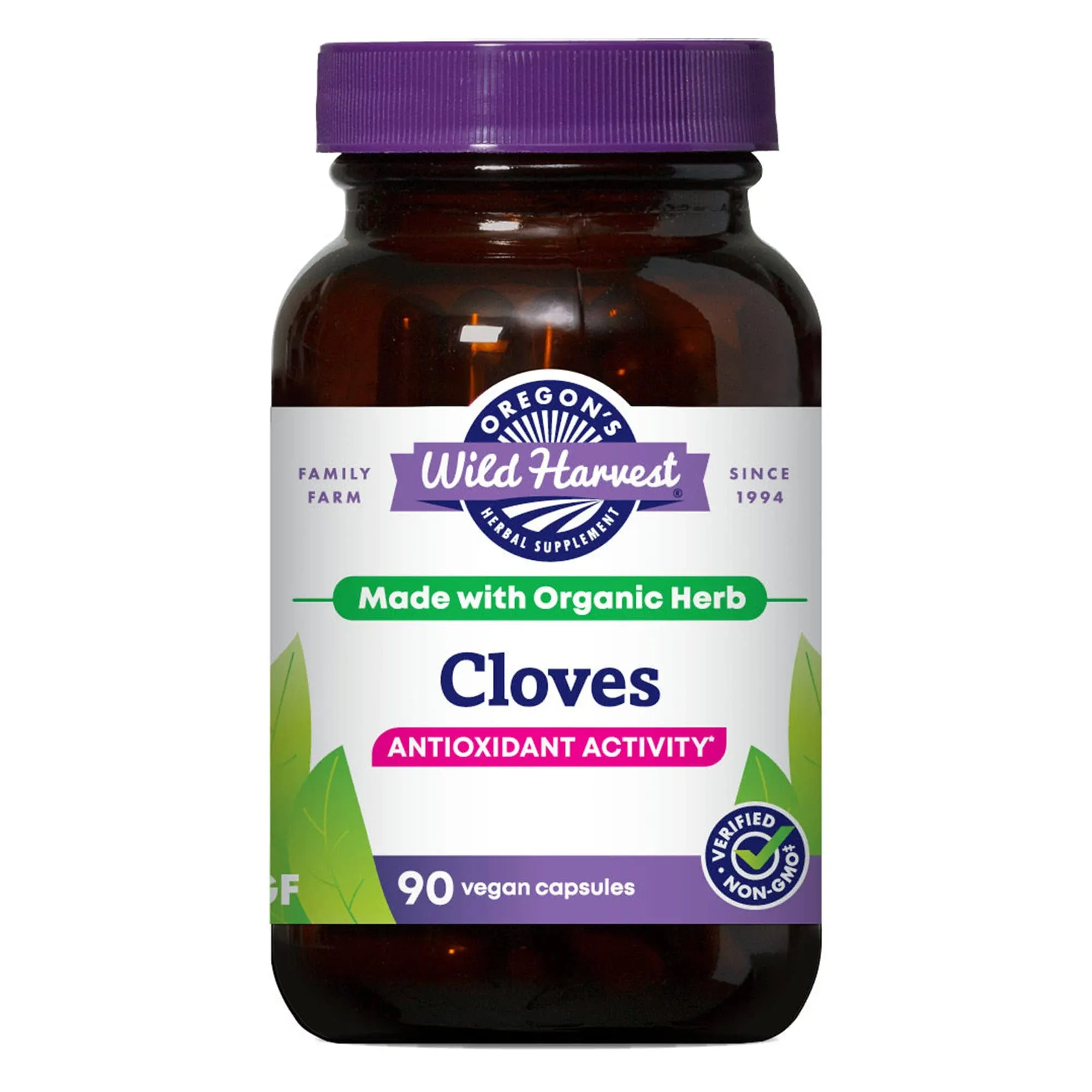 Oregon's Wild Harvest Cloves Organic Traditional Herbal Supplement Non-GMO pullulan (Plant sourced) Vegan Capsules 90 Count