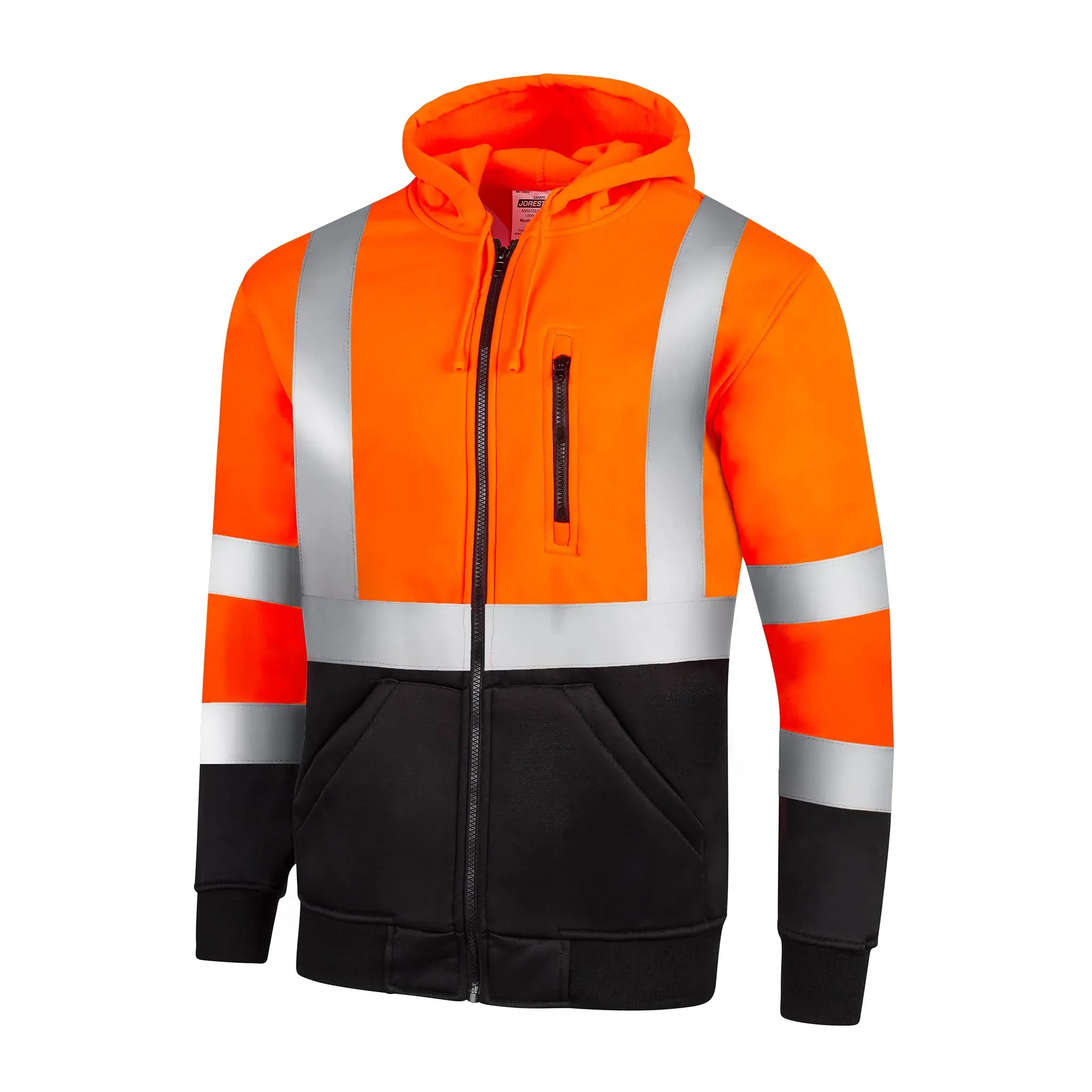 JORESTECH High Visibility Hoodie Full Zipper 100% Polyester ANSI