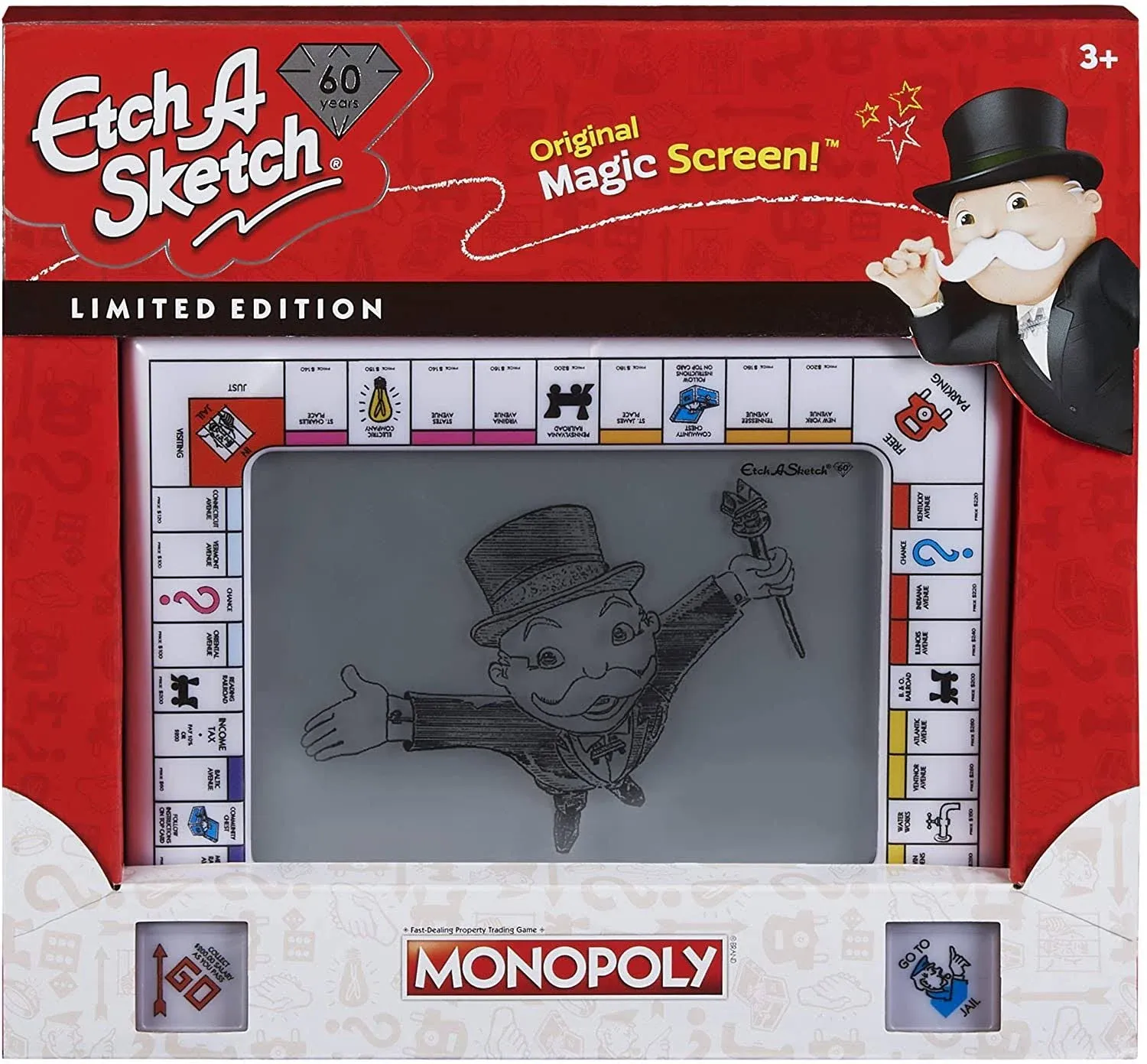 Etch A Sketch Monopoly Limited Edition Drawing Toy with Magic Screen NEW