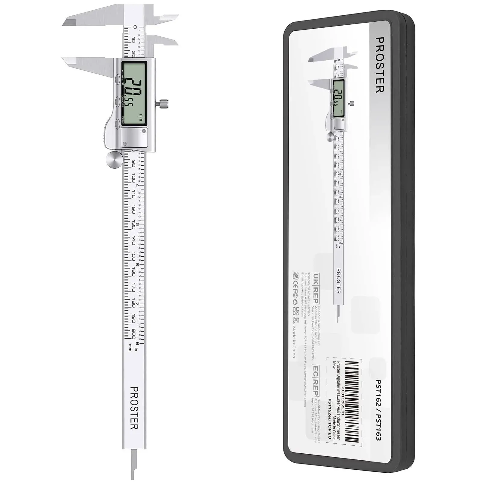 Proster Digital Vernier Caliper 8Inch/200Mm Digital Calipers Dial Calipers Measu