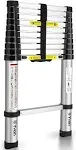 Yvan Telescoping Ladder,10.5 Feet Aluminum Telescopic Extension Ladder,Soft Close Design Multi-Purpose Extendable Ladder for Household Daily or Hobbies,330 Lb Capacity