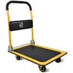 Foldable Push Cart Dolly Moving Platform Hand Truck 360 Degree Wheels 330lb US