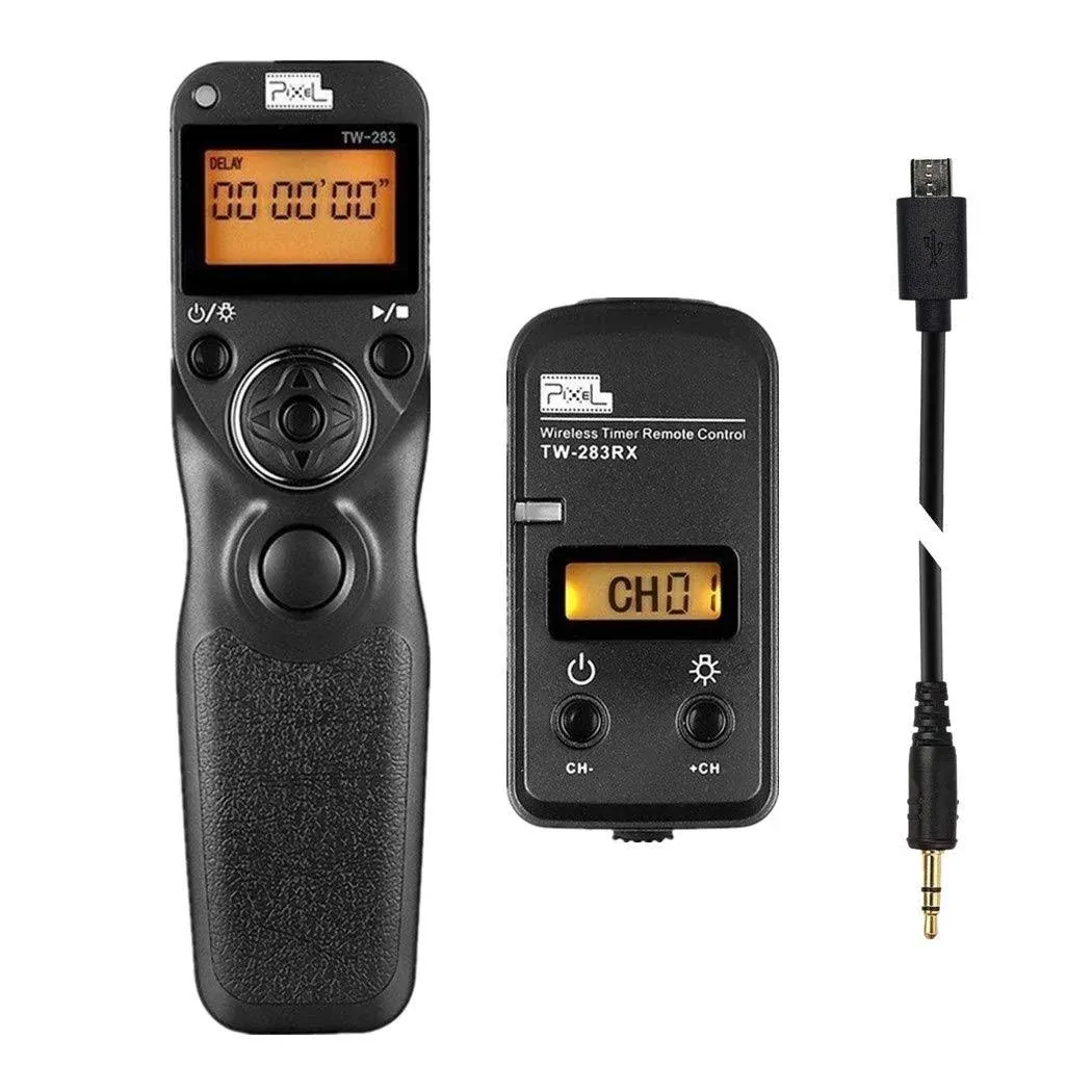 Pixel Wireless Shutter Release Timer Remote Control TW283-90 Compatible with Fujifilm GFX50S X-Pro2 X-H1 X-T2 X-T1 X-T10 X-T20 X-T100 X-E2S X-E2 X-M1 X-A3 X-A2 X-A1 X-A10 X100F X100T X70 X30 XQ2 XQ1