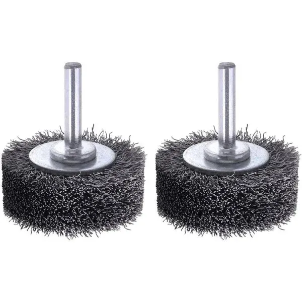 2 Pack Wire Wheel Brush Wire Wheel Brush for Drill Attachment, Rocaris 2 Inch Heavy Duty Wire Brushes Removal Paint Rust & Corrosion, 0.0118" Carbon Steel Wire, 1/4in Shank, 20000RPM