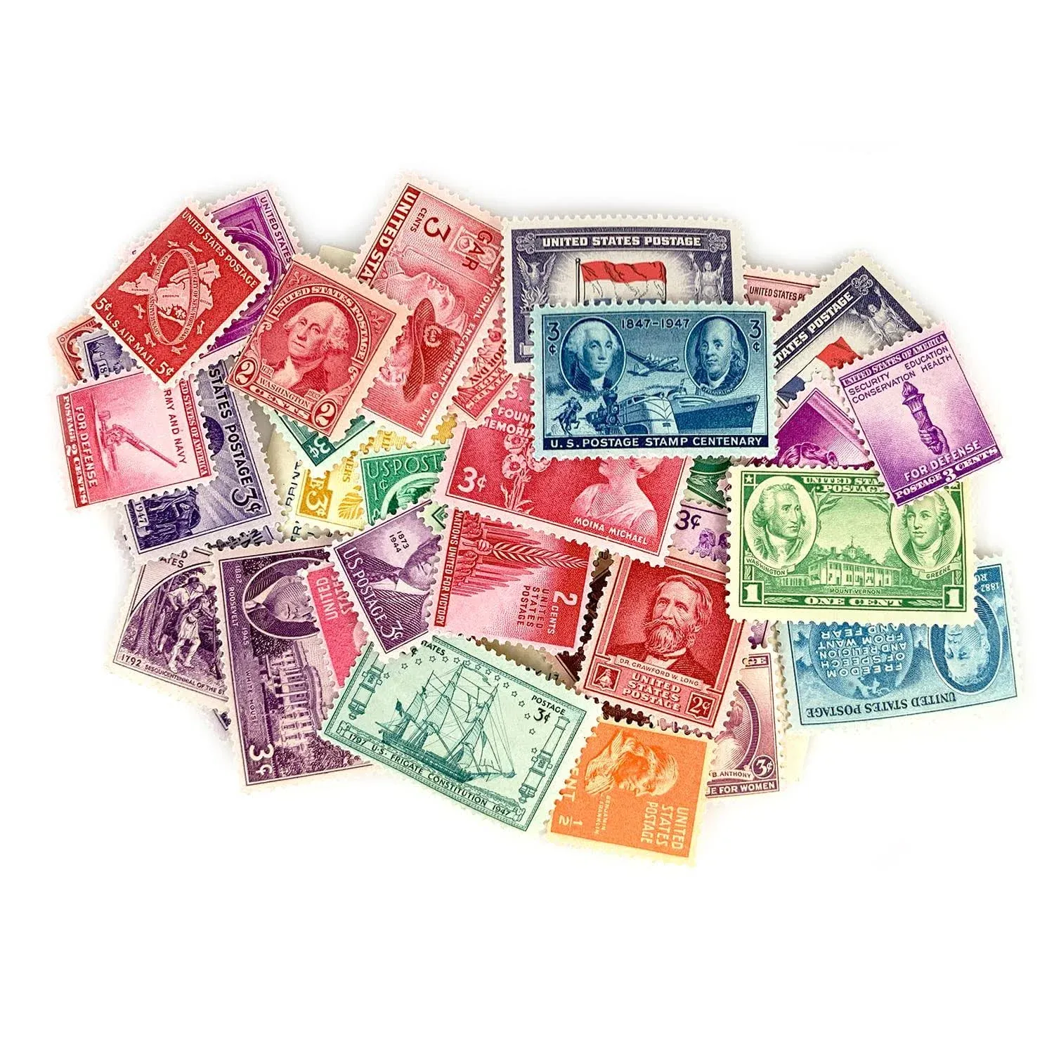 American Coin Treasures 40 U.S. Postage Stamps from The 1910s, 1920s, 1930s and 1940s