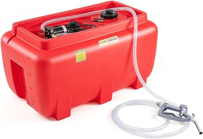 King Chao Foo 52 Gallon Portable Fuel Tank, Gasoline Fuel Tank with 12V Electric ...