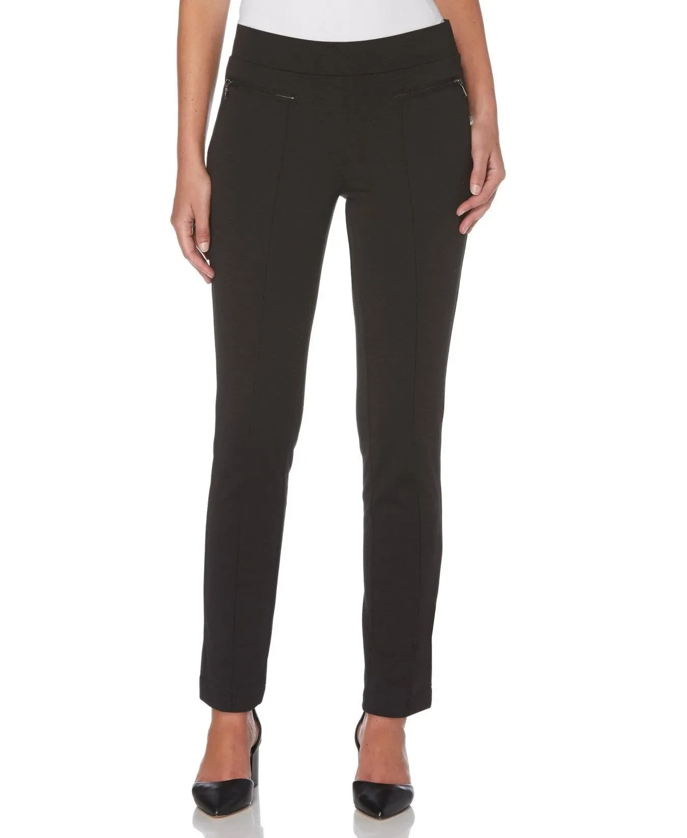 Rafaella Women's Petite Ponte Comfort Slim Leg Pant