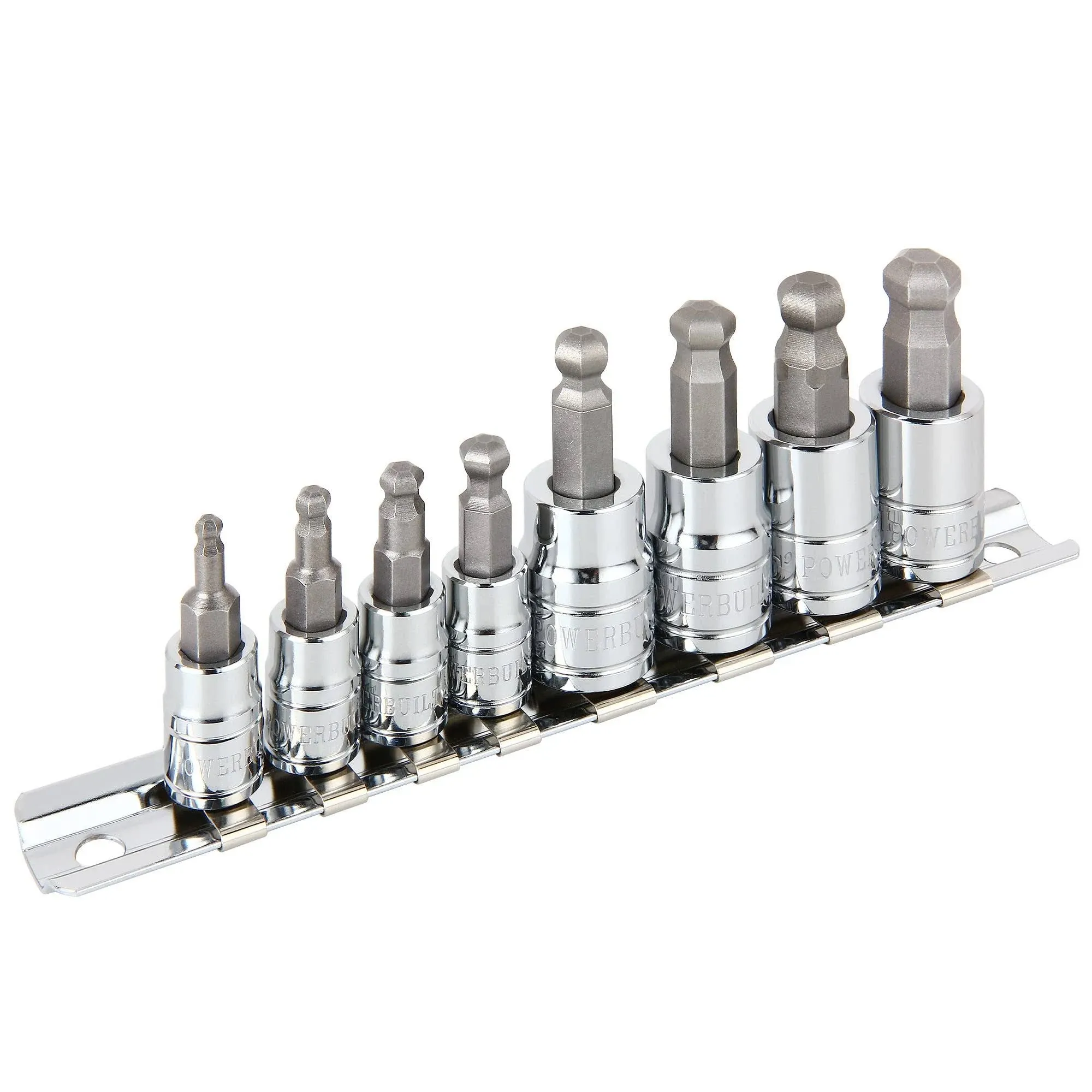 Powerbuilt Ball End Hex Bit Socket Set (8-Piece) 642403