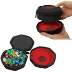 GEEKON DICE CASE &amp; DICE TRAY 30 Dice Casino Gambling Fun Nesting Black Red