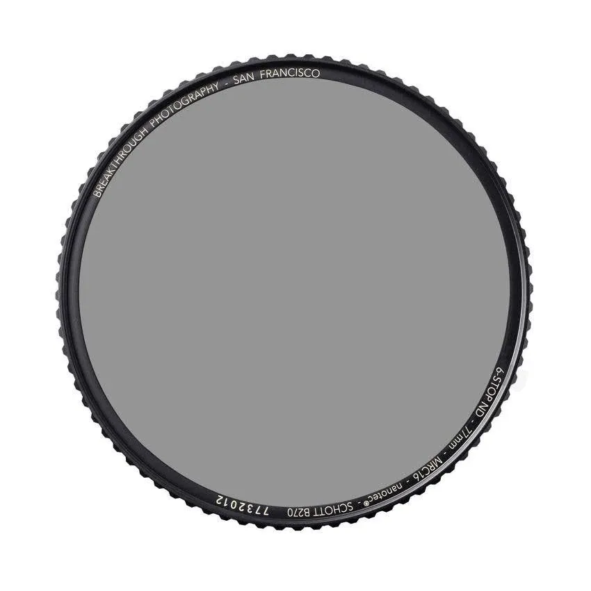 Breakthrough Photography 77mm X4 6-Stop Fixed ND Filter for Camera Lenses, Ne...