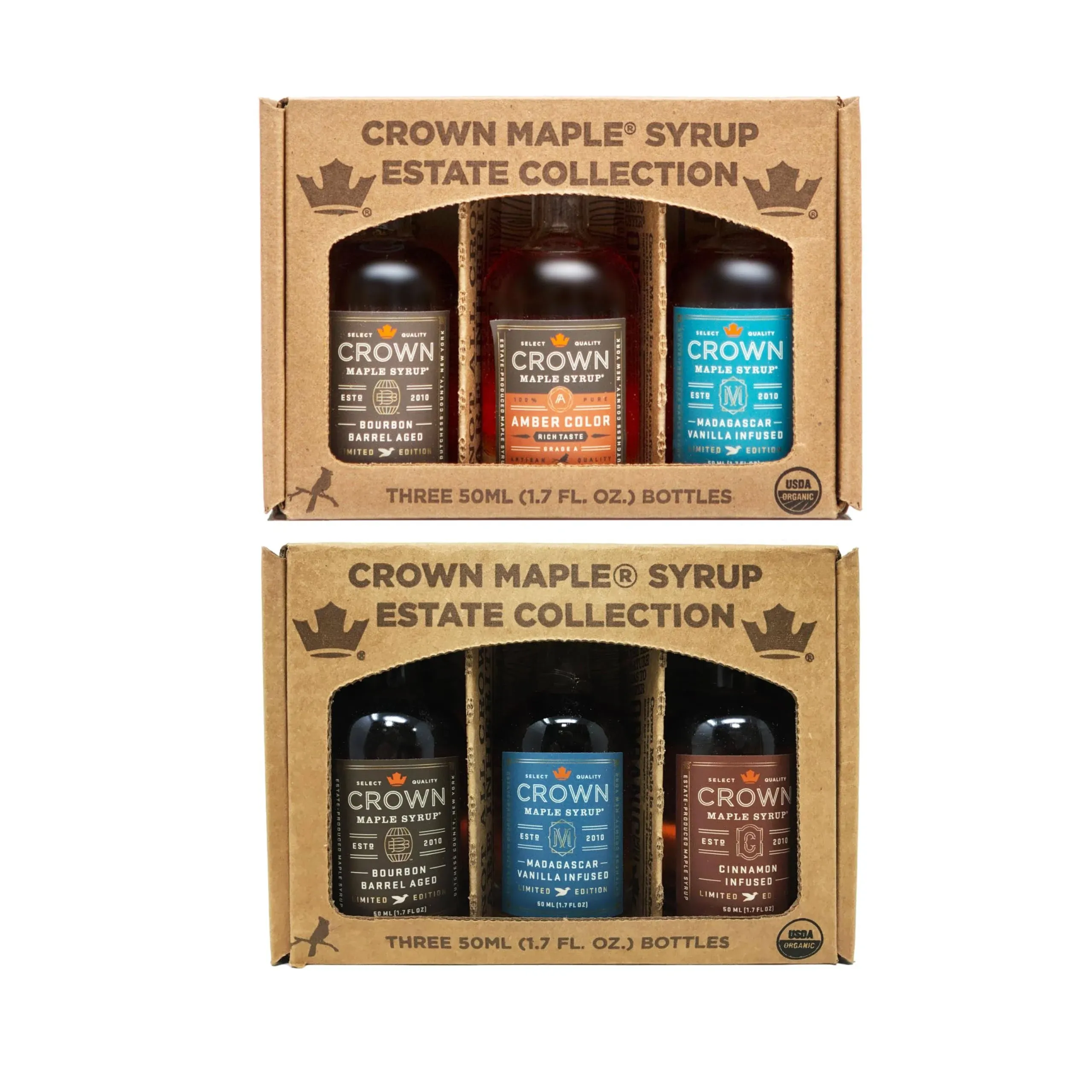 Crown Maple Syrup Sampler - Classic Trio Maple Syrup Collection and Infused Pure ...