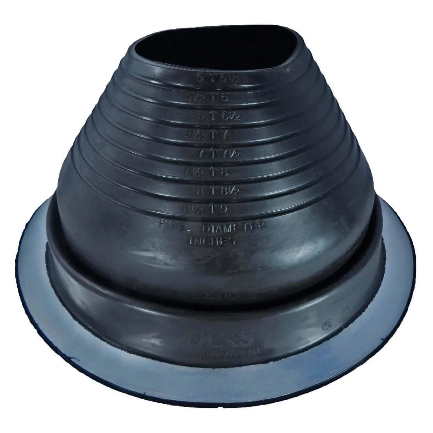 Dektite #6 - DF106B - Round Black EPDM Flexible Pipe Flashing, Roof Jack, Pipe ...