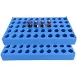 2pcs Vial Rack, Single Blue Holds 50 Standard 12 mm 2 ml Vials, Stackable, 1.5ml 2ml Tube Rack Centrifuge Tubes Rack