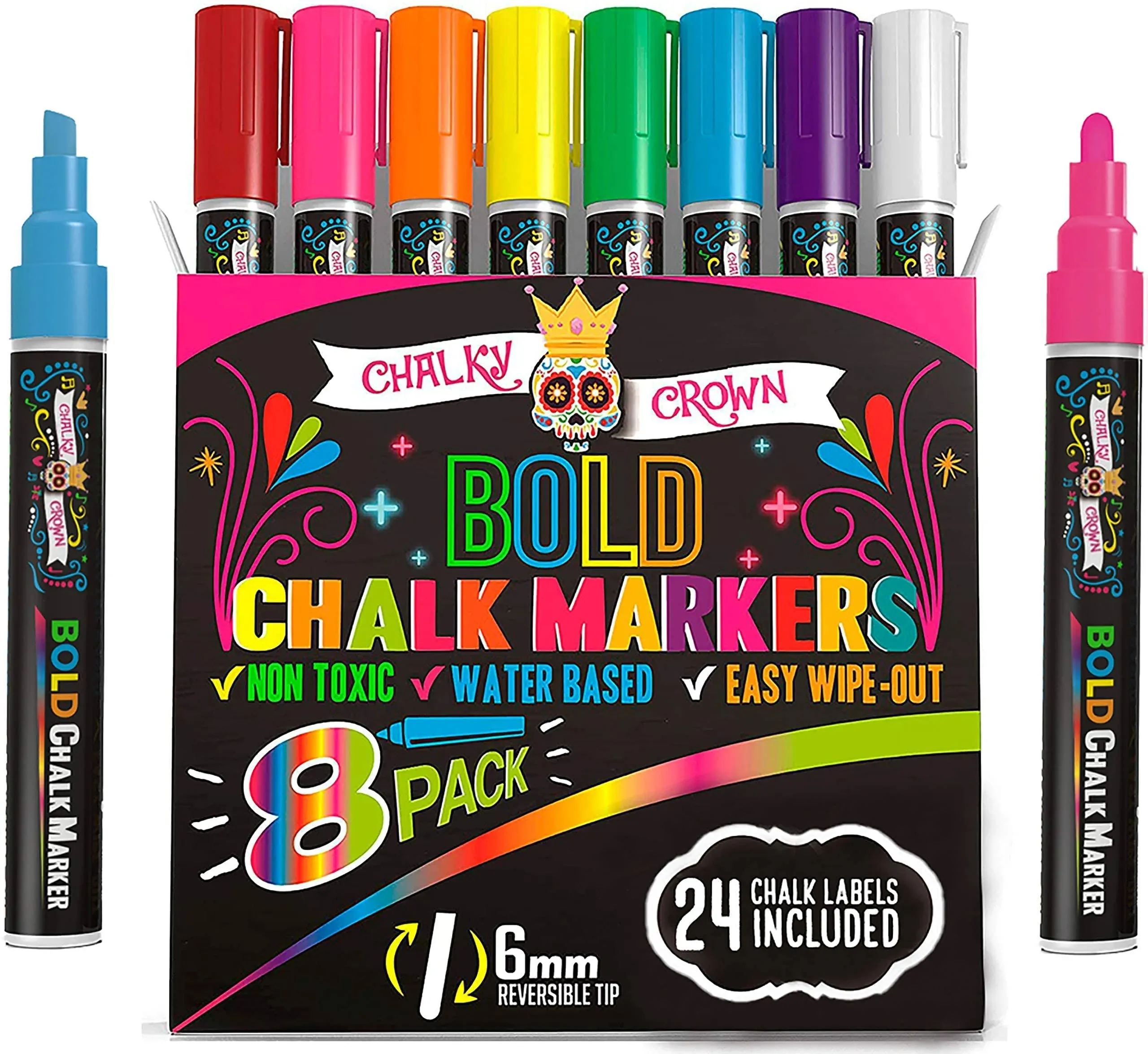 Bold Liquid Chalk Markers - Dry Erase Marker Pens for Chalkboards, Sig