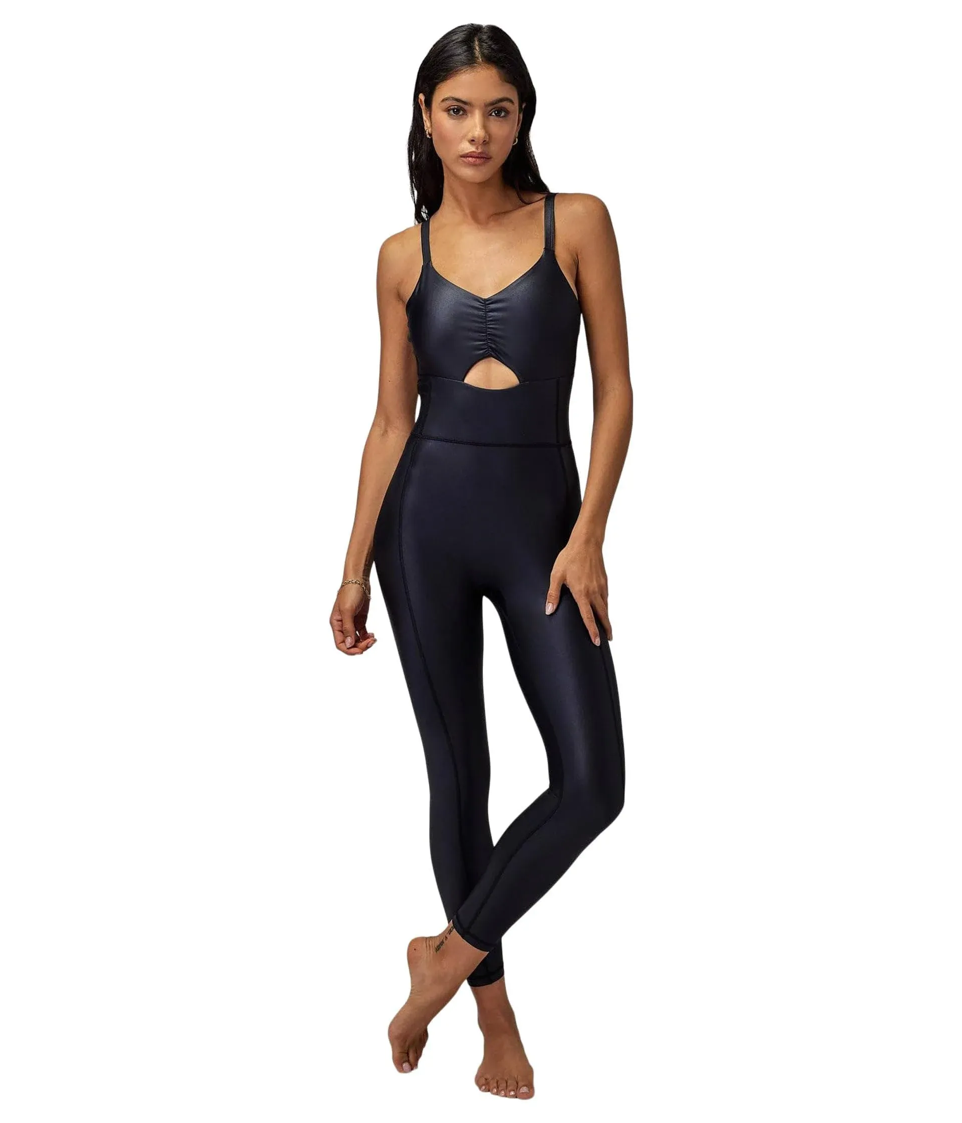 Spiritual Gangstar Wet Look Jumpsuit