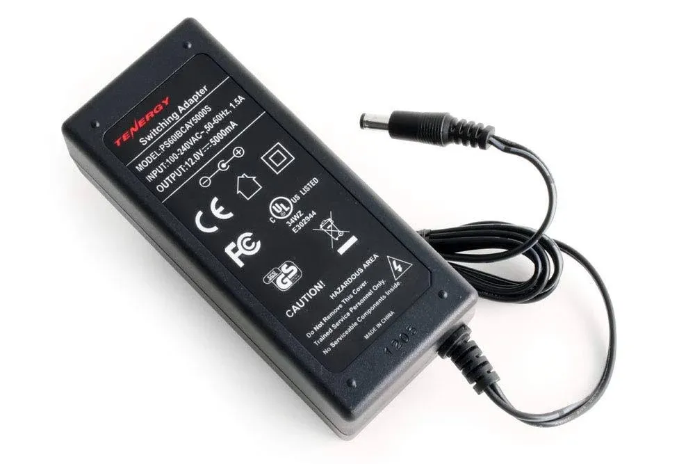 Tenergy 100V -240V AC to 12V DC 5A 60W Switching Power Supply Adapter for TB6 ...