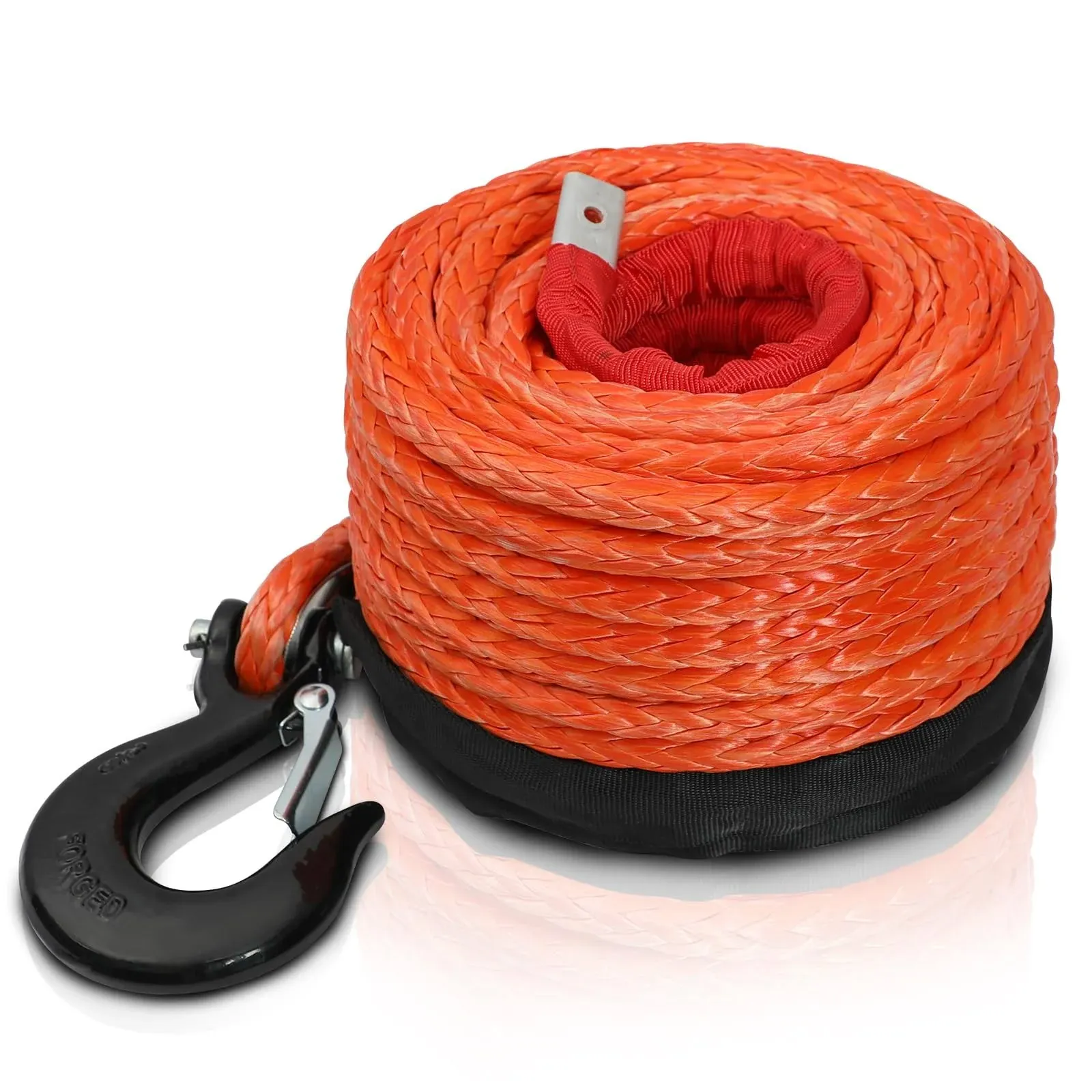 ZESUPER 3/8' x 100ft Synthetic Winch Rope Dyneema Winch Cable Car Tow Recovery