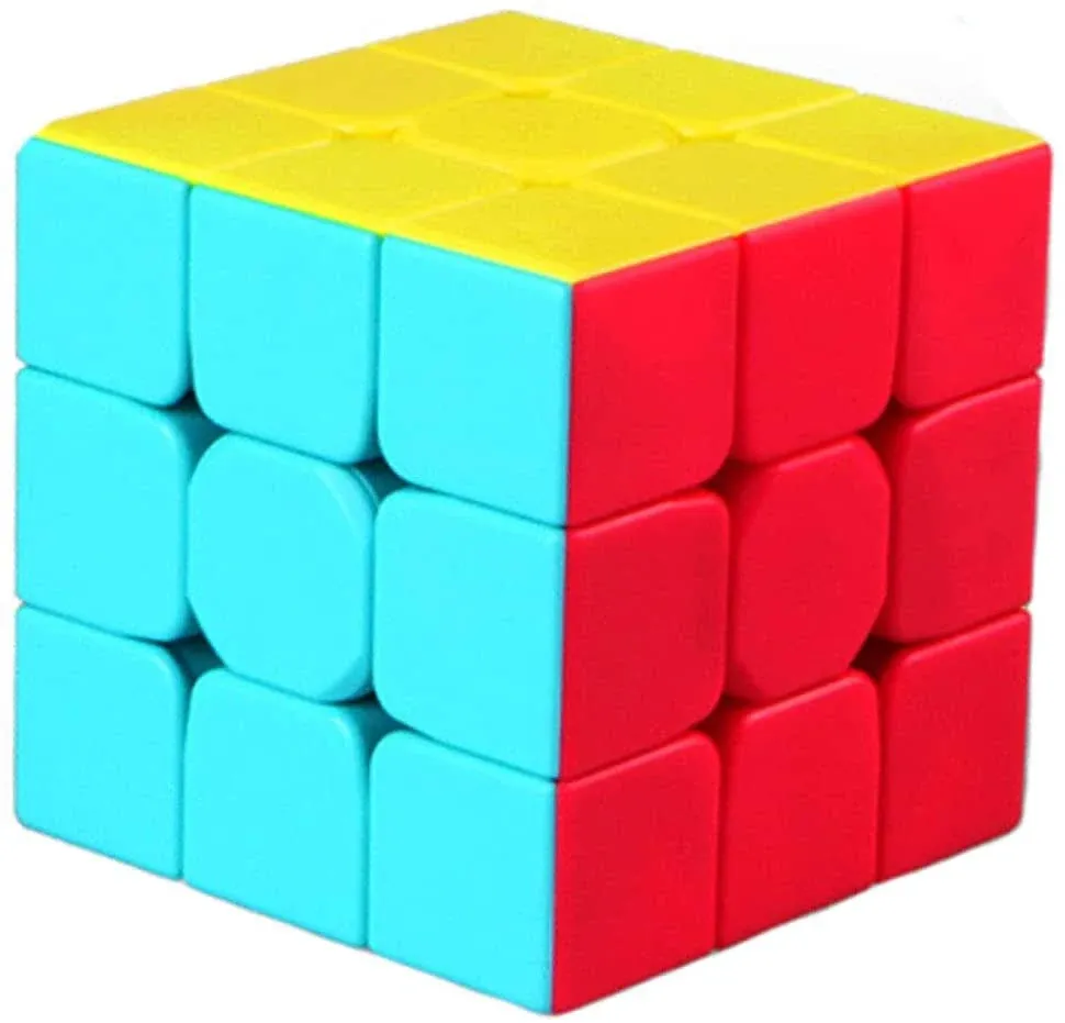 QiYi Speed Cube 3x3 Stickerless Magic Cube Puzzle Toy Colorful