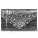 Women&#x27;s Satin Clutch Envelope Grey