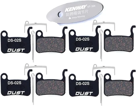 4 Pairs Bike Bicycle Disc Brake Pads for Shimano XTR M965 M966 M975, Saint M800, XT M765 M775 M776, SLX M665, LX M585 T665, Hone M601, Deore M535 M595 M596(Semi-Metallic/Sintered Metal)