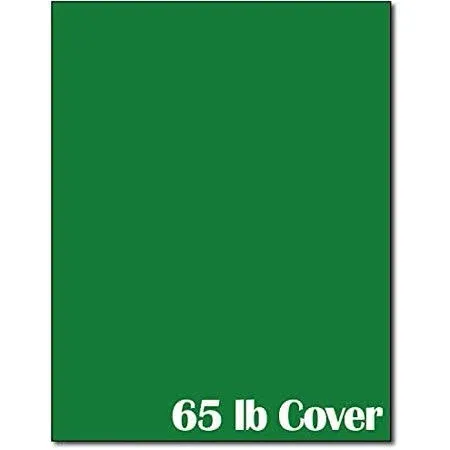 65lb Cover Cardstock Paper - 8.5 x 11 inch - 25 Sheets (Holiday Green)