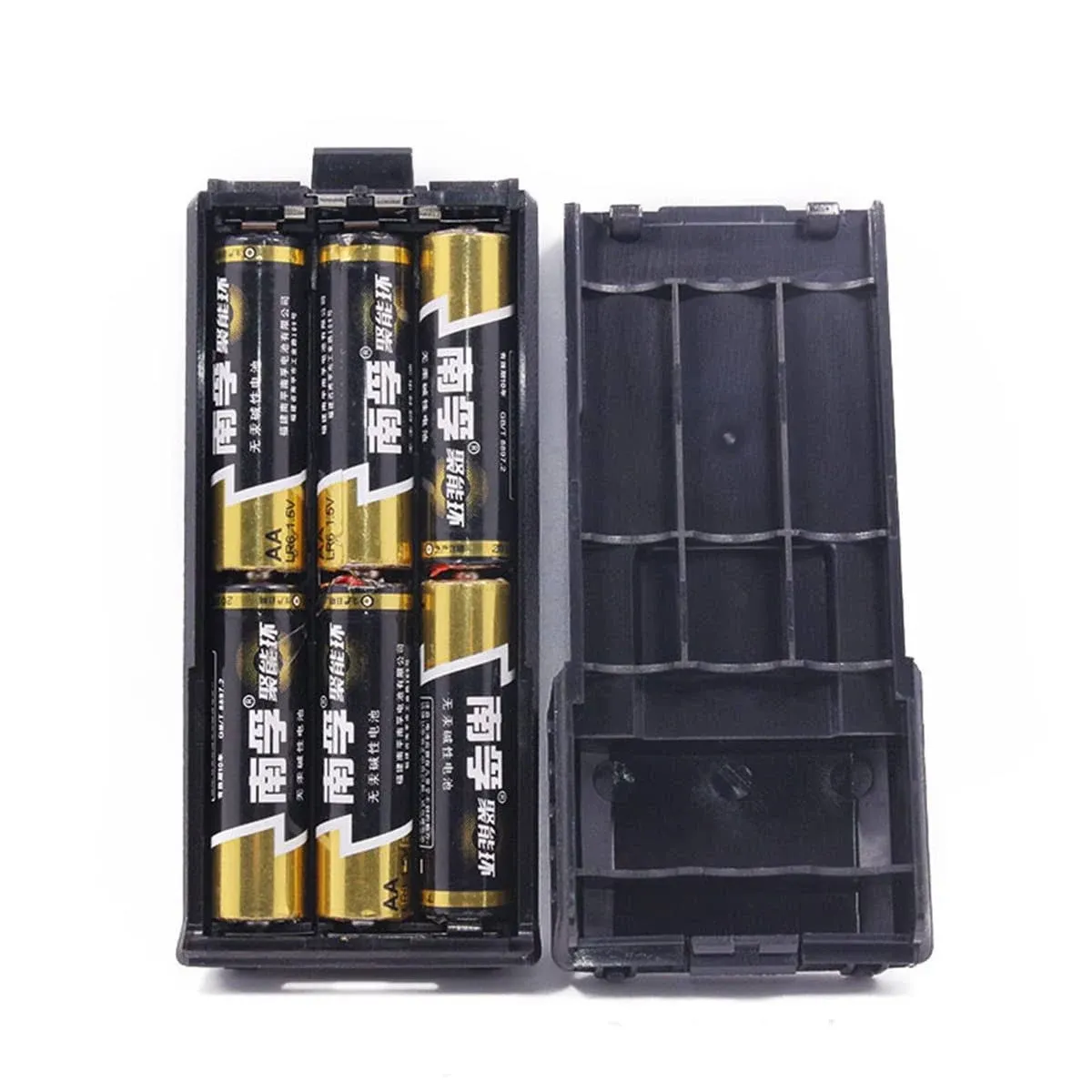 6xAA Battery Case Shell for Portable Baofeng UV-5R UV-5RA BF-F8HP UV-5R+,UV-5R+ Plus BF-F9 UV-5RTP Series Rechargeable Extended Baofeng Accessories Battery Two Way Transceiver Walkie Talkie