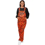 Cincinnati Bengals NFL Womens Tiger Stripe Thematic Bib Overalls