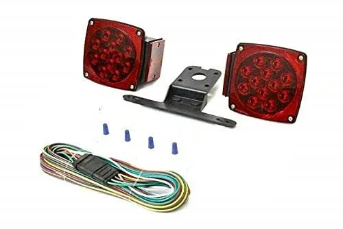 AUTO 12V Submersible LED Trailer Tail Light Kit for Under 80 Inch Trailer Boat Utility Trailer Waterproof (Trailer Light kit)