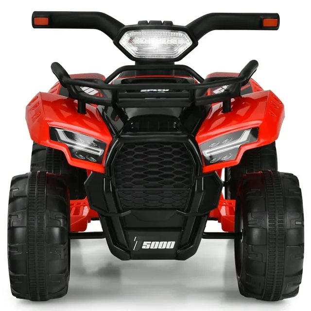 Infans 6V Kids ATV Quad Electric Ride On Car Toy Toddler w/LED Light&amp;MP3 Rose