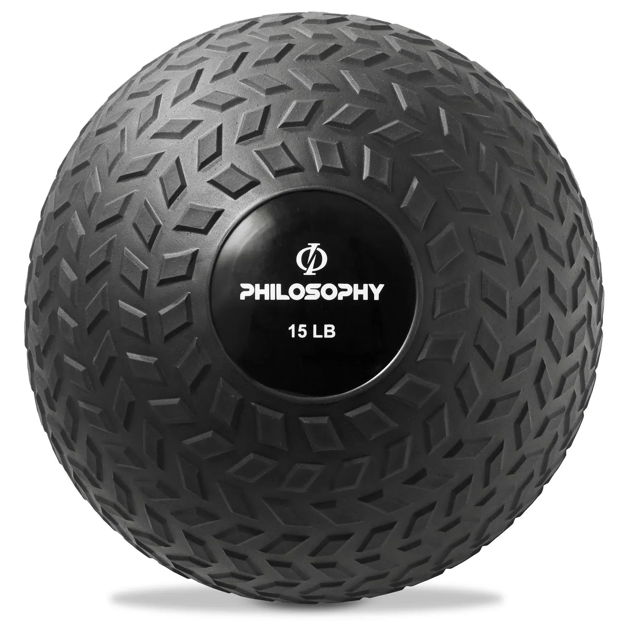 Philosophy Gym Slam Ball - Weighted Fitness Medicine Ball with Easy Grip Tread